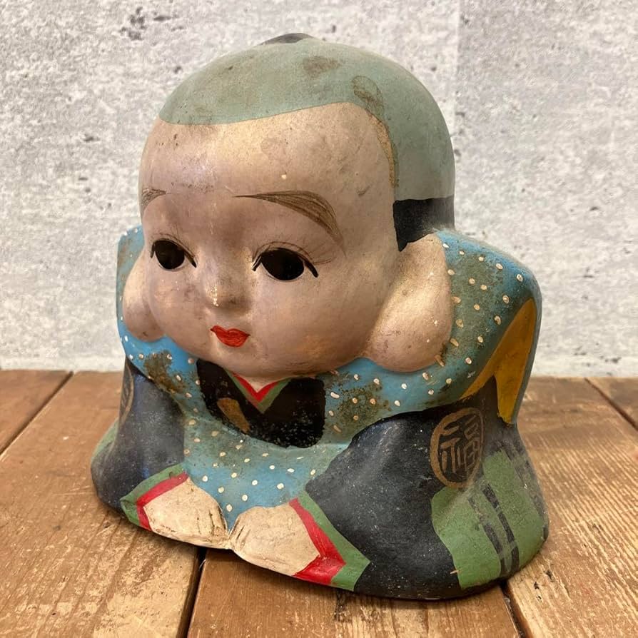 福岡銀行 おもちゃの人形 貯金箱 レトロ 福岡銀行 ふくちゃんソフビ