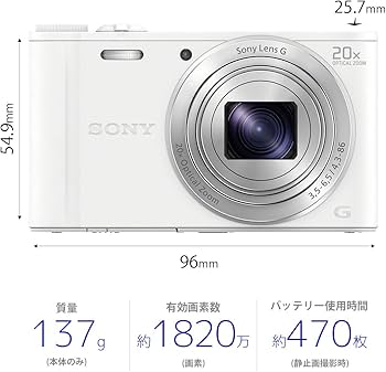 Amazon.co.jp: Sony DSC-WX350-W Cyber-shot WX350 Digital Camera