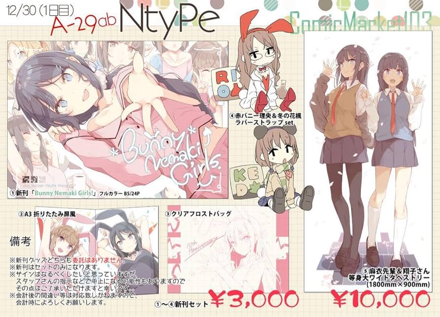 Amazon.co.jp: C103 溝口ケージ Ntype 青ブタ 新刊 のみ 10周年記念