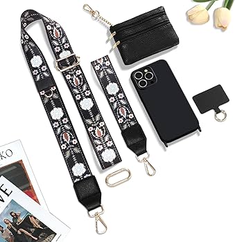 Amazon.com: VooDirop Crossbody Phone Strap with Wallet for iPhone