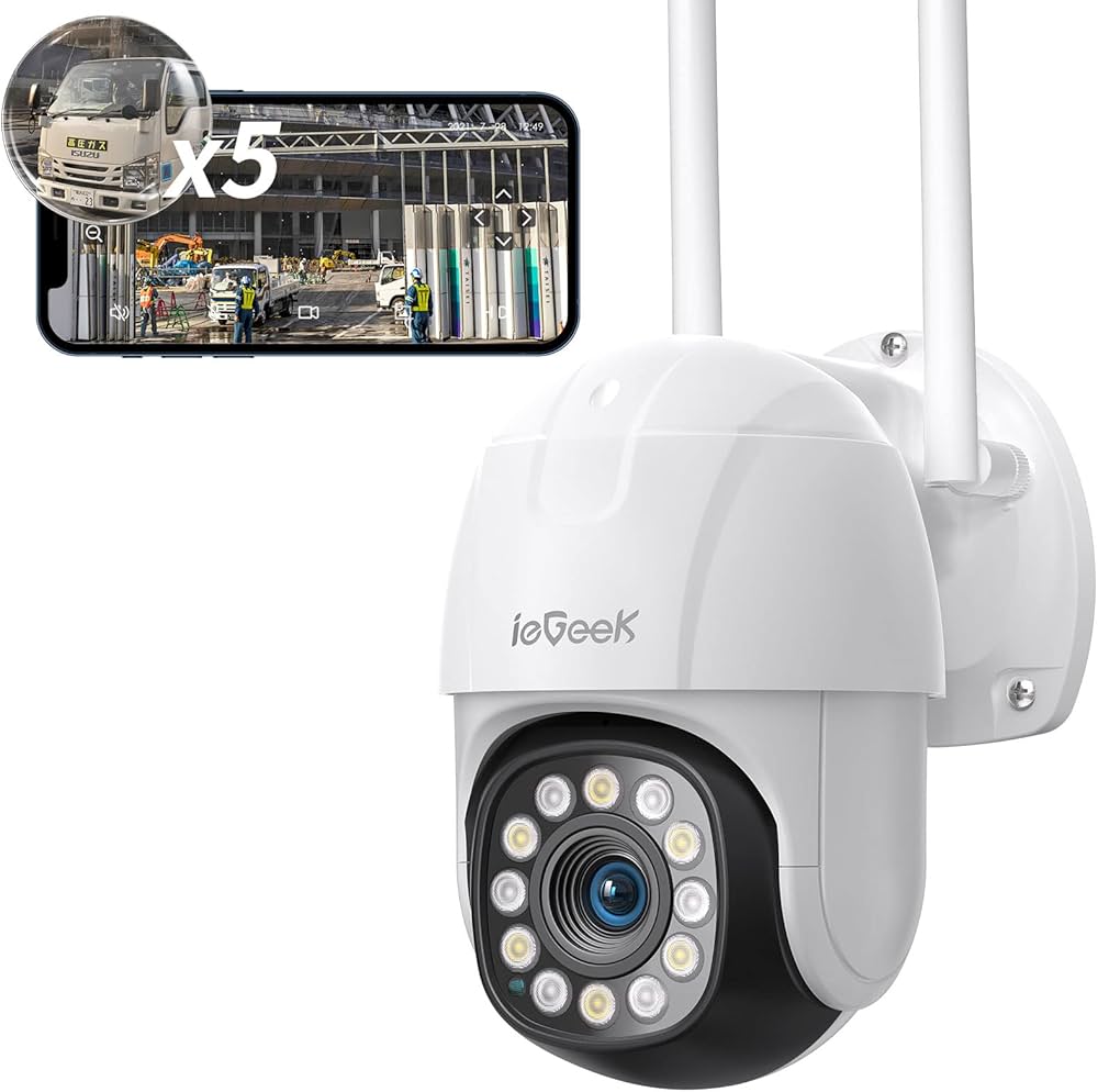 Amazon.co.jp: 【五倍光学ズーム・最新人体検知】 ieGeek 防犯カメラ