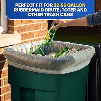 Amazon.com: PLASTIC PRINCE 55-60 Gallon Trash Bags 1.5 Mil Fits