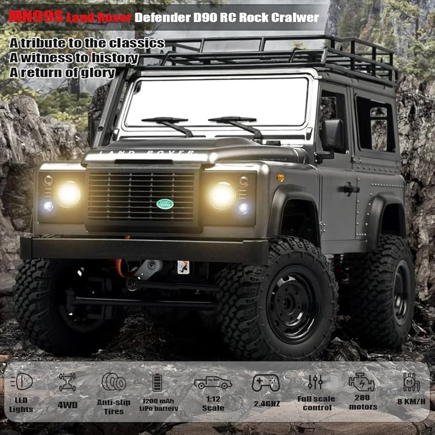Amazon.com: Hylukon MN99S RC Rock Crawler, 1:12 Scale D90 Land