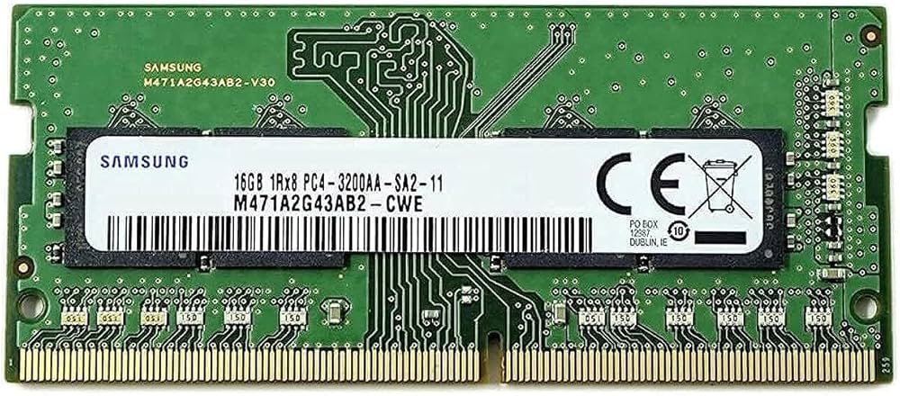 Samsung SODIMM 16GB PC4 3200 DDR4 1Rx8 M471A2G43AB2-CWE Laptop