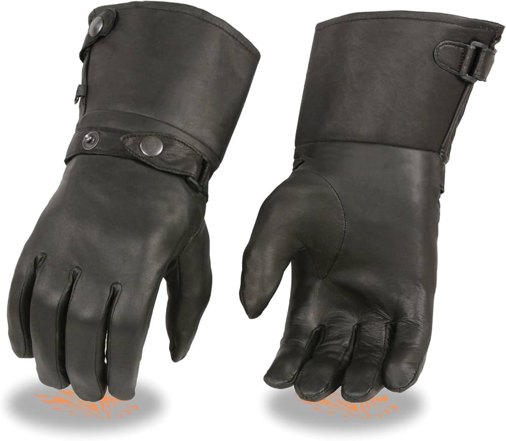 Amazon.co.jp: オートバイメンズ超ロングレザーGuantletレザーグローブ