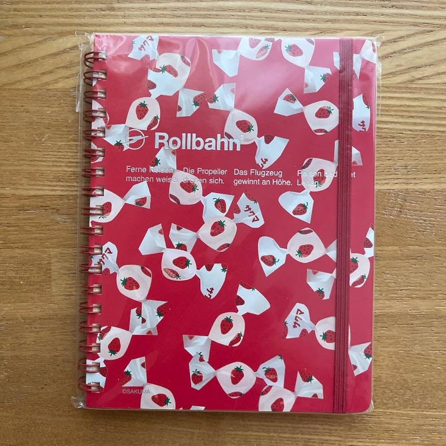 Amazon.co.jp: ロルバーン ポケット付メモ L サクマ いちごみるく 赤