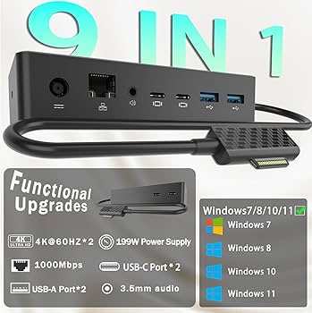 Amazon.co.jp: Surface Dock 2 199W電源付き Surface Laptop Studio 2