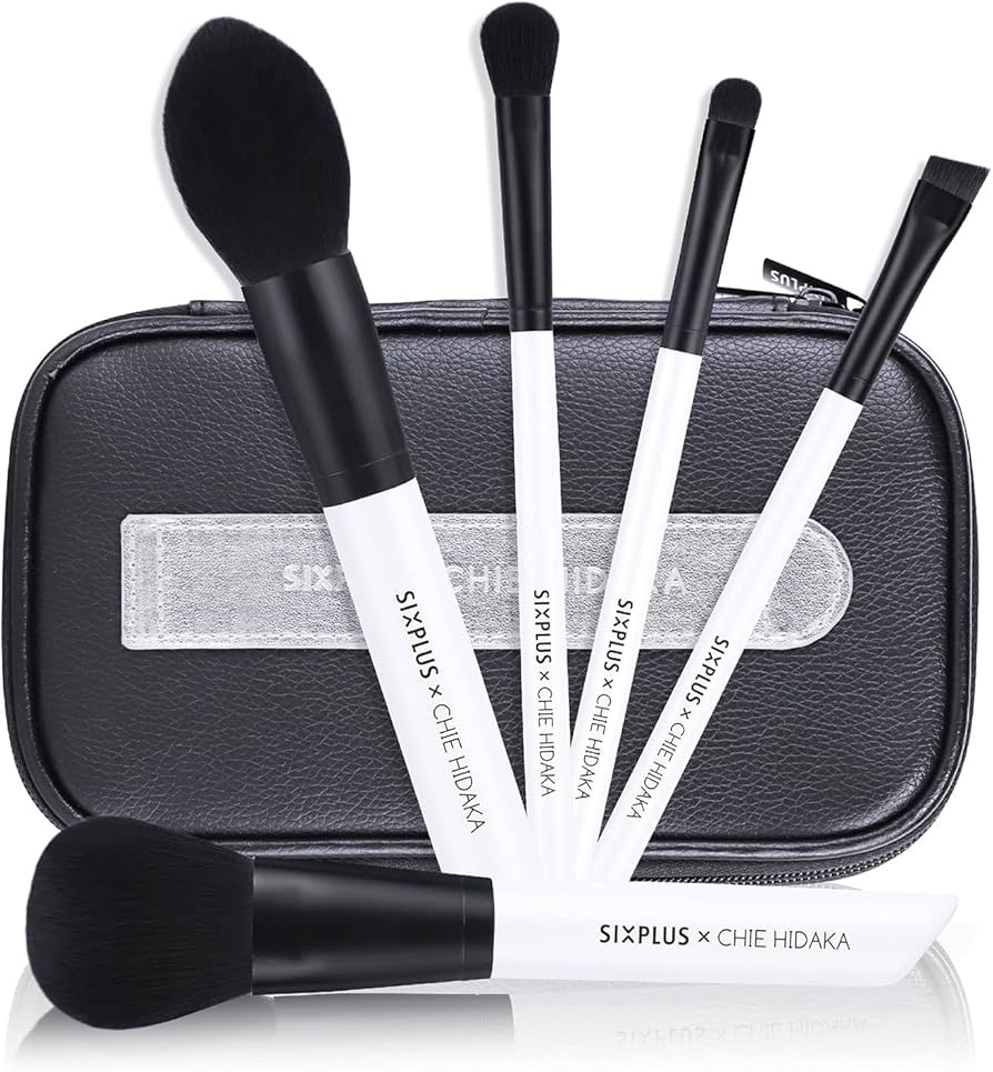 Amazon.co.jp: SIXPLUS X CHIE HIDAKA メイクブラシ5本セット Black