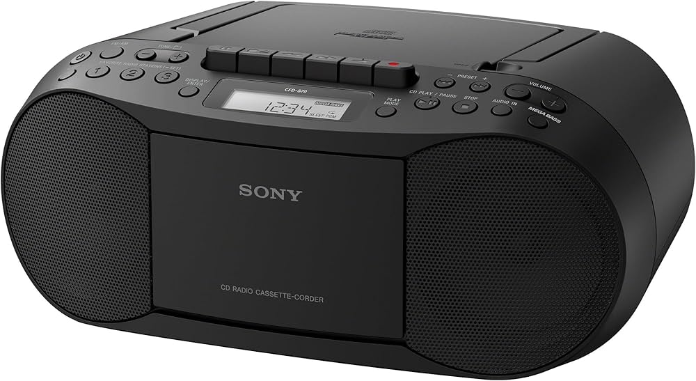 Sony CFD-S70 Boombox (CD, Kasette, Radio) schwarz : Sony: Amazon
