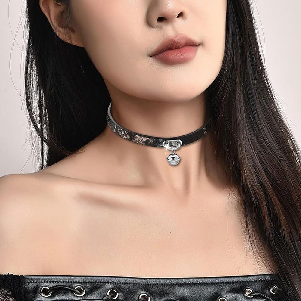 Amazon.com: LQXY Leather Choker for Women, Black Faux Leather