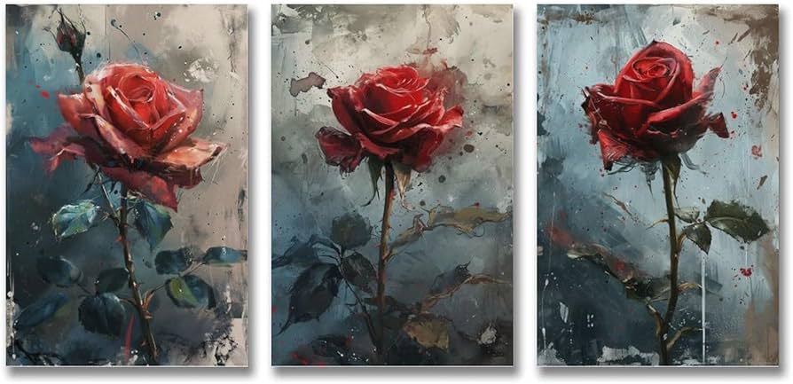 キャンバス油絵よっこHeroic Roses英雄的なバラ大きめキャンバス