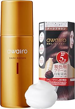Amazon | awairo アワイロ | ムース ヘアカラー 白髪染め 【ダーク