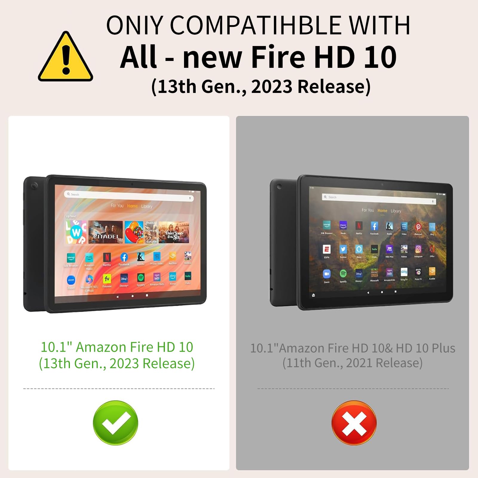 Amazon.com: for All New Amazon Kindle Fire HD 10 13th Gen 2023