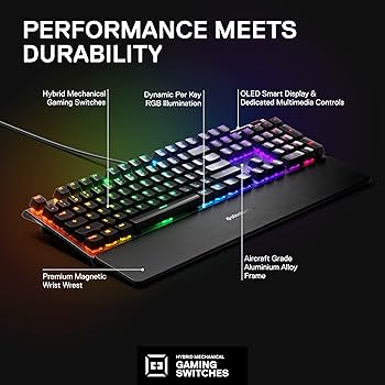 Amazon.com: SteelSeries USB Apex 5 Hybrid Mechanical Gaming