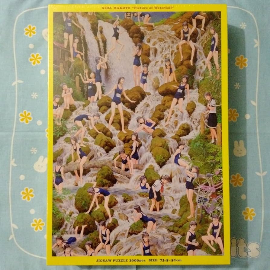 Amazon | 会田誠 滝の絵 ジグソーパズル 1000ピース スクール水着 スク