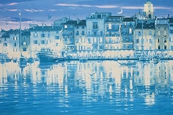 Amazon.co.jp: 真作 笹倉鉄平「サントロペ」限定リトグラフポスター 画