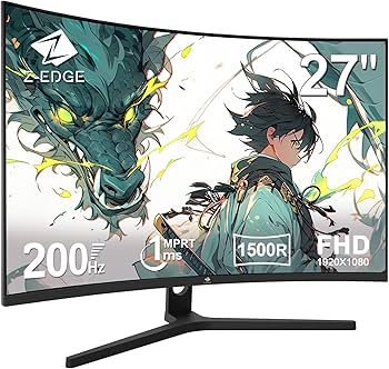 Amazon.co.jp: Z Z-Edge 湾曲ゲーミングモニター 200Hz 27インチ