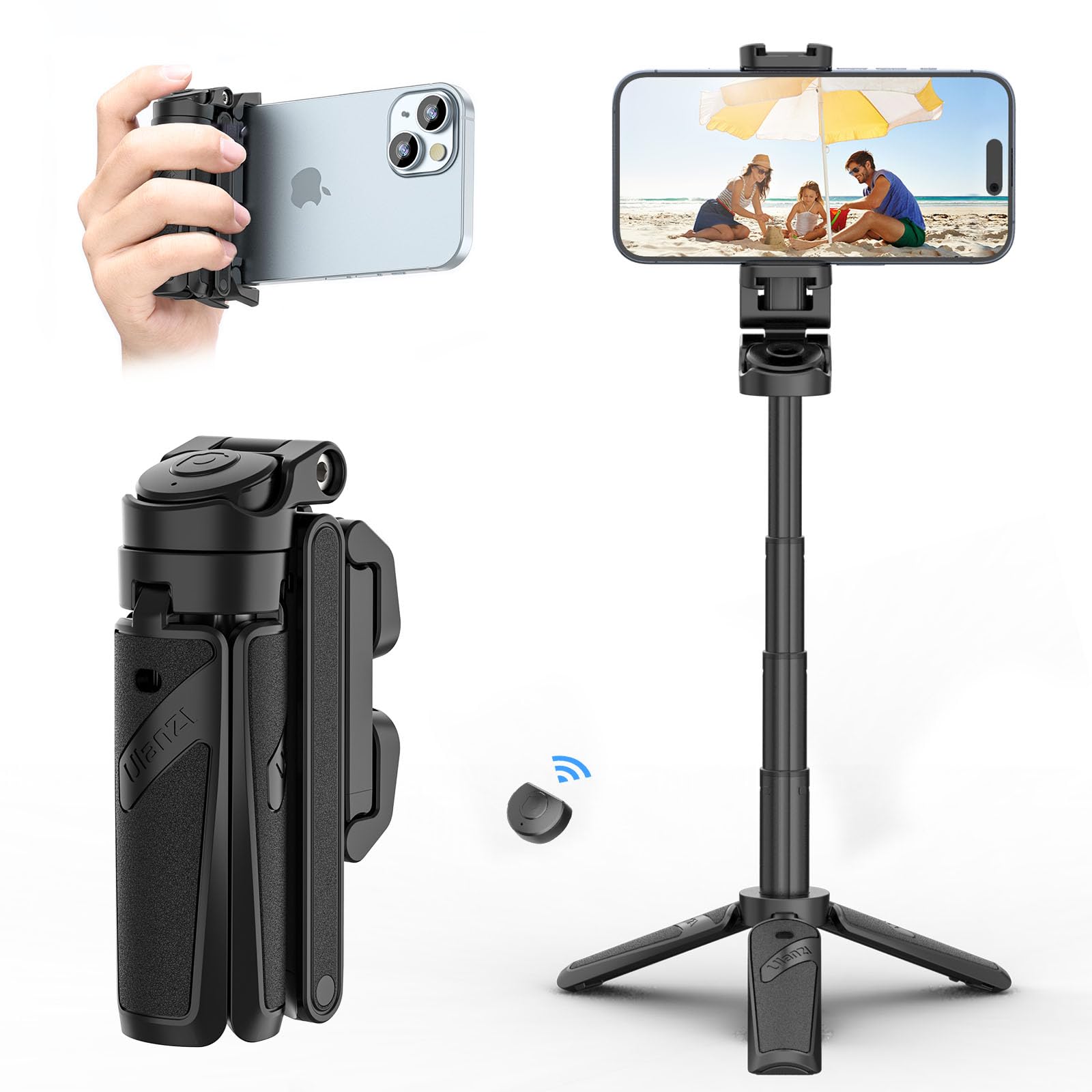 Amazon | Ulanzi JJ02 自撮り棒 多機能スマホグリップ 三脚【2024新