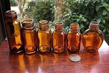 Amazon.co.jp: レトロガラス瓶いろいろ小瓶昭和一輪差しインテリア