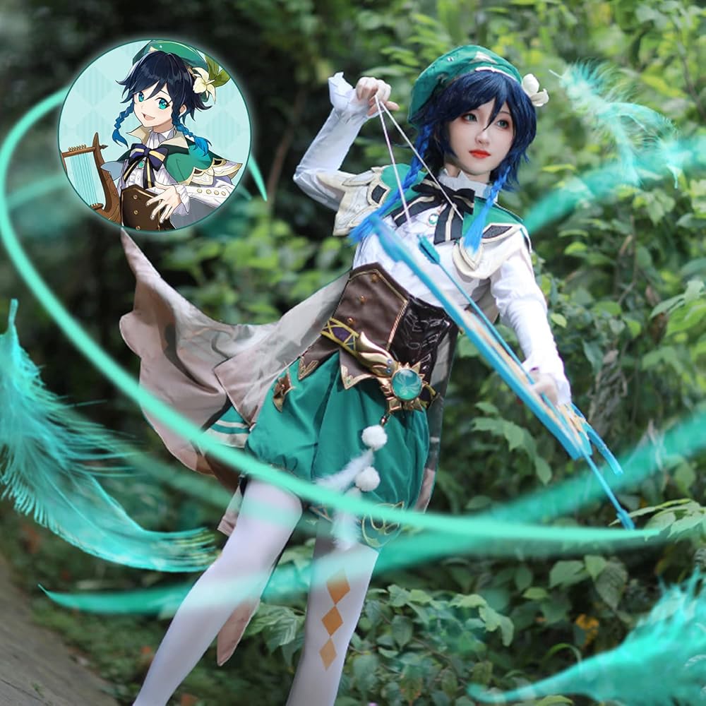 Amazon.co.jp: 原神cosplay ウェンティコスプレ ウィッグ付き 原神