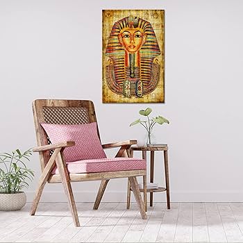 Amazon.co.jp: iLOOKLiKE エジプトファラオ キャンバス ウォールアート