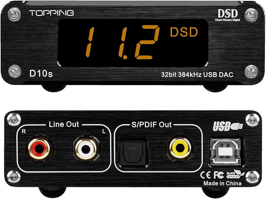 Amazon.com: Topping D10s HiFi USB DAC - ES9038Q2M DAC XMOS XU208