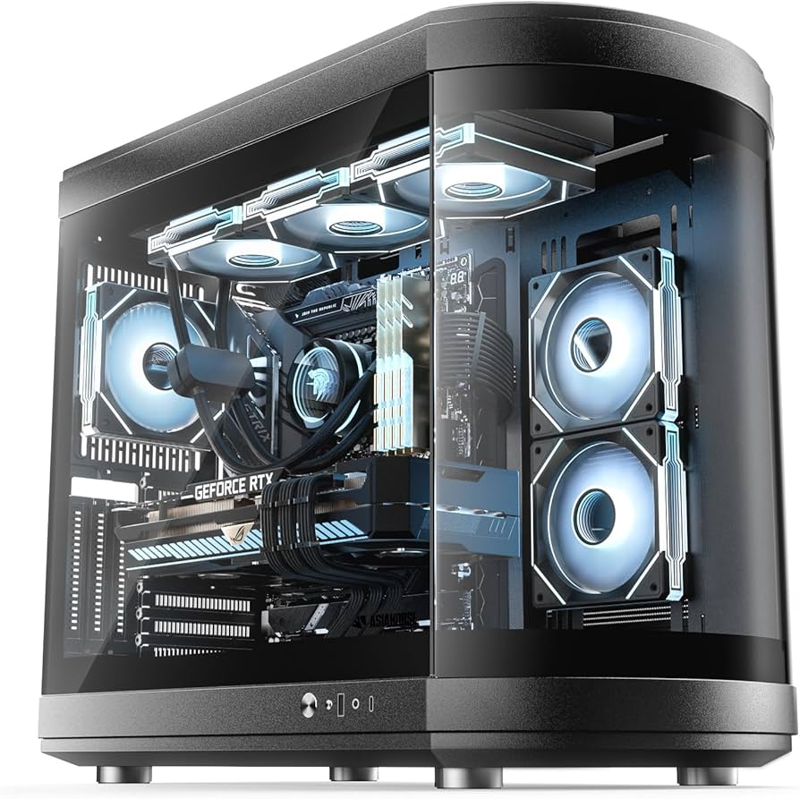 Amazon.co.jp: AsiaHorse ATX PCケース ミドルタワー デュアル