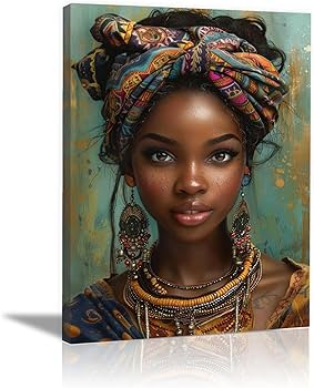 Amazon.co.jp: ZFXFHDR(へ楽ーツ) アフリカの女性 アートパネル 黒人