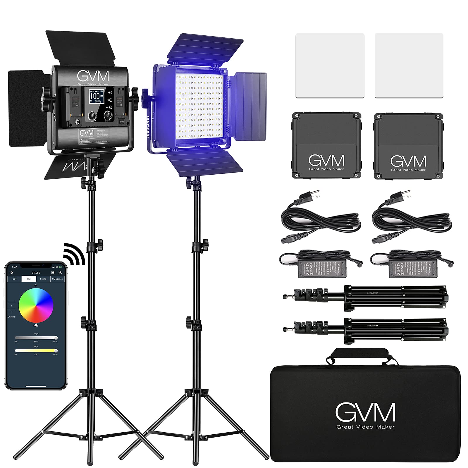 Amazon.com : GVM RGB LED Panel Video Light, Photography Lighting
