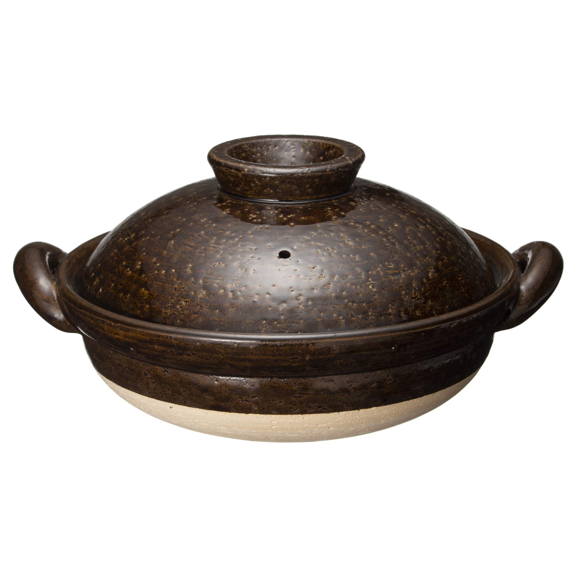 Amazon｜長谷園 伊賀土鍋 アメ釉 大(3-5人用) 直火対応 NNM-33｜土鍋