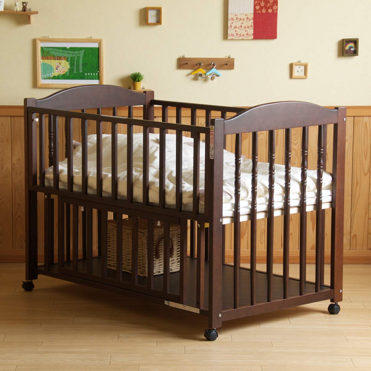 ハピネス Baby Bed ベビーベッド 60cm×90cm 木製 ハピネス Baby Bed