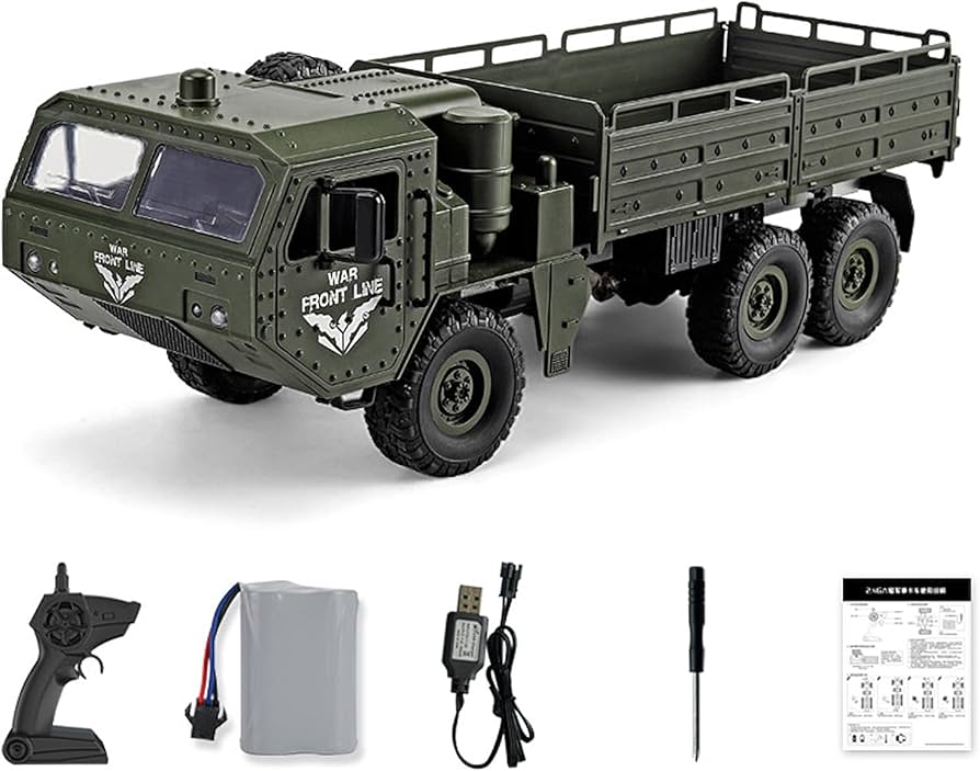 Amazon.co.jp: KKYOYRE ラジコントラック ラジコン軍事トラック 軍事