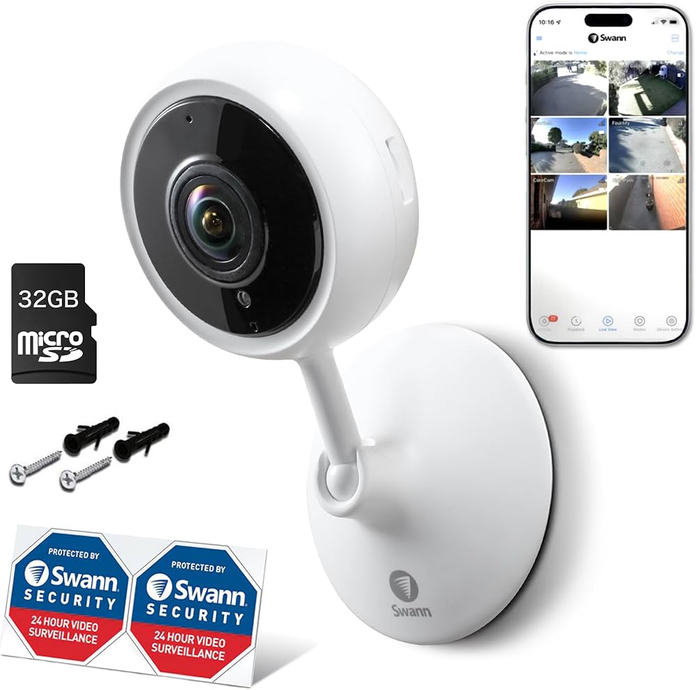 Amazon.co.jp: 【日本正規代理店】Swann 自動追跡フルHD WiFiカメラ