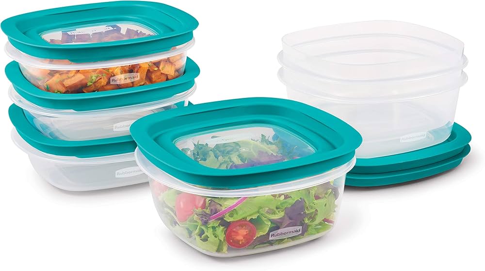 Amazon | Rubbermaid (ラバーメイド) 漏れ防止ふた 食品保存セット
