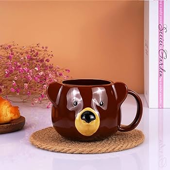 Amazon.com: ToCooTo Bear Mug 14 oz Ceramic Coffee Mug 3D Porcelain