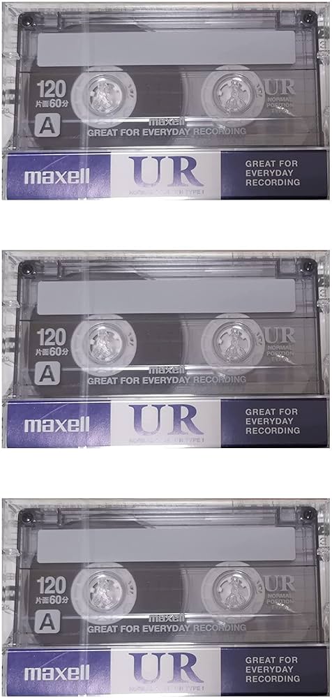 Amazon | maxell 録音用 カセットテープ ノーマル/Type1 120分 UR 3巻