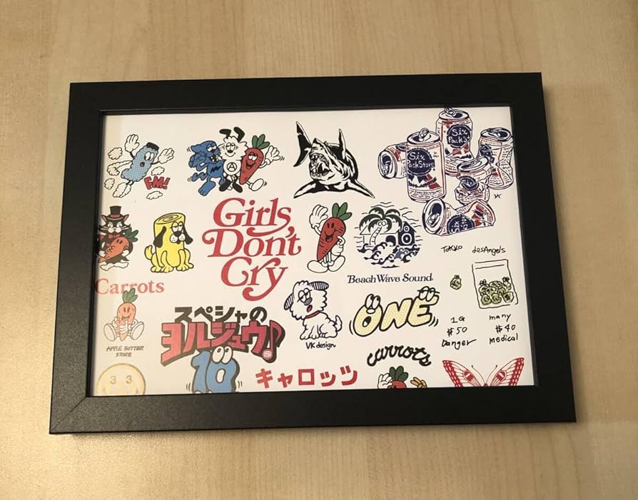 Amazon.co.jp: kj 額装品 verdy ヴェルディ ヴィック イラスト A5額