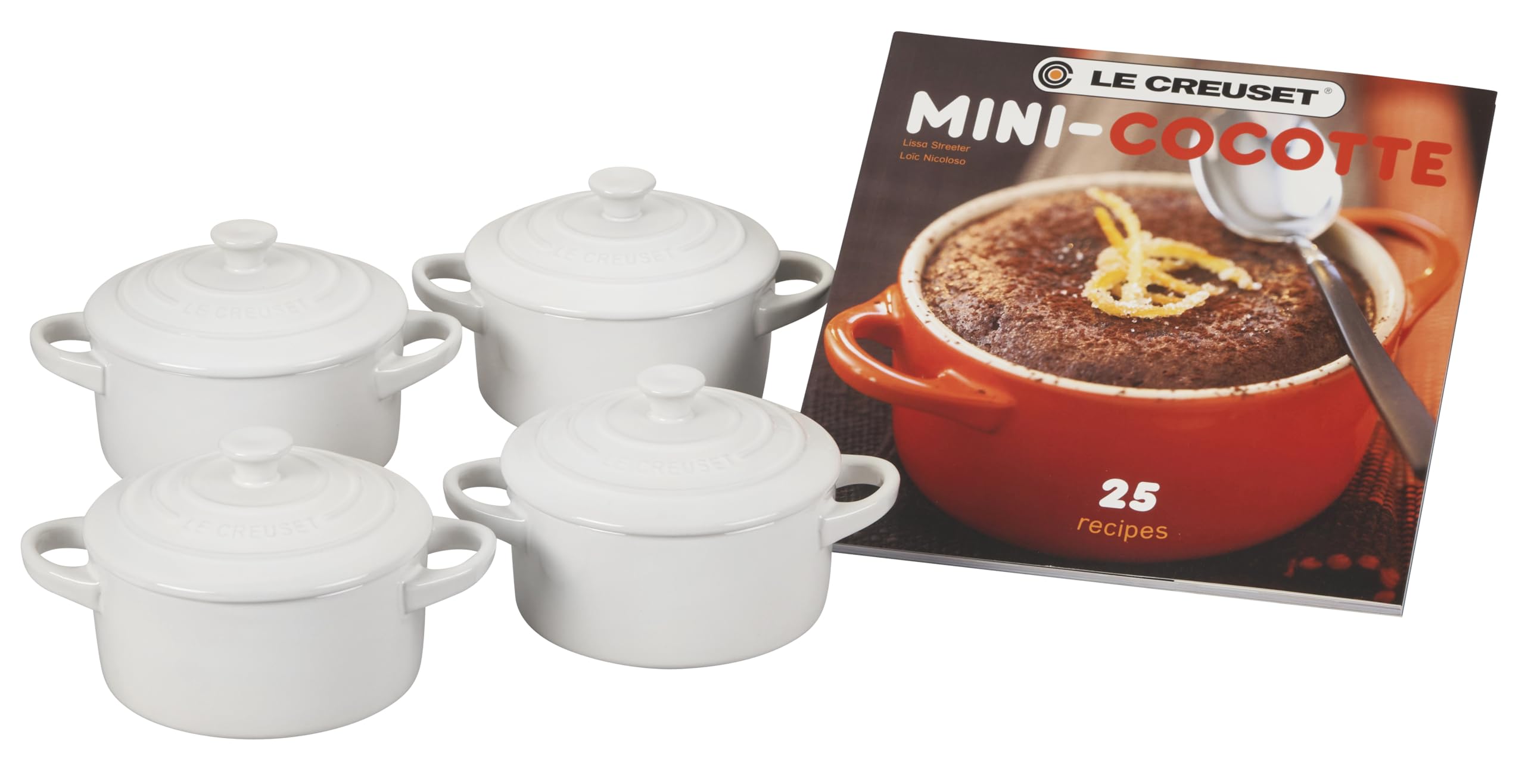 Amazon.com: Le Creuset Stoneware Set of 4 Mini Cocottes with