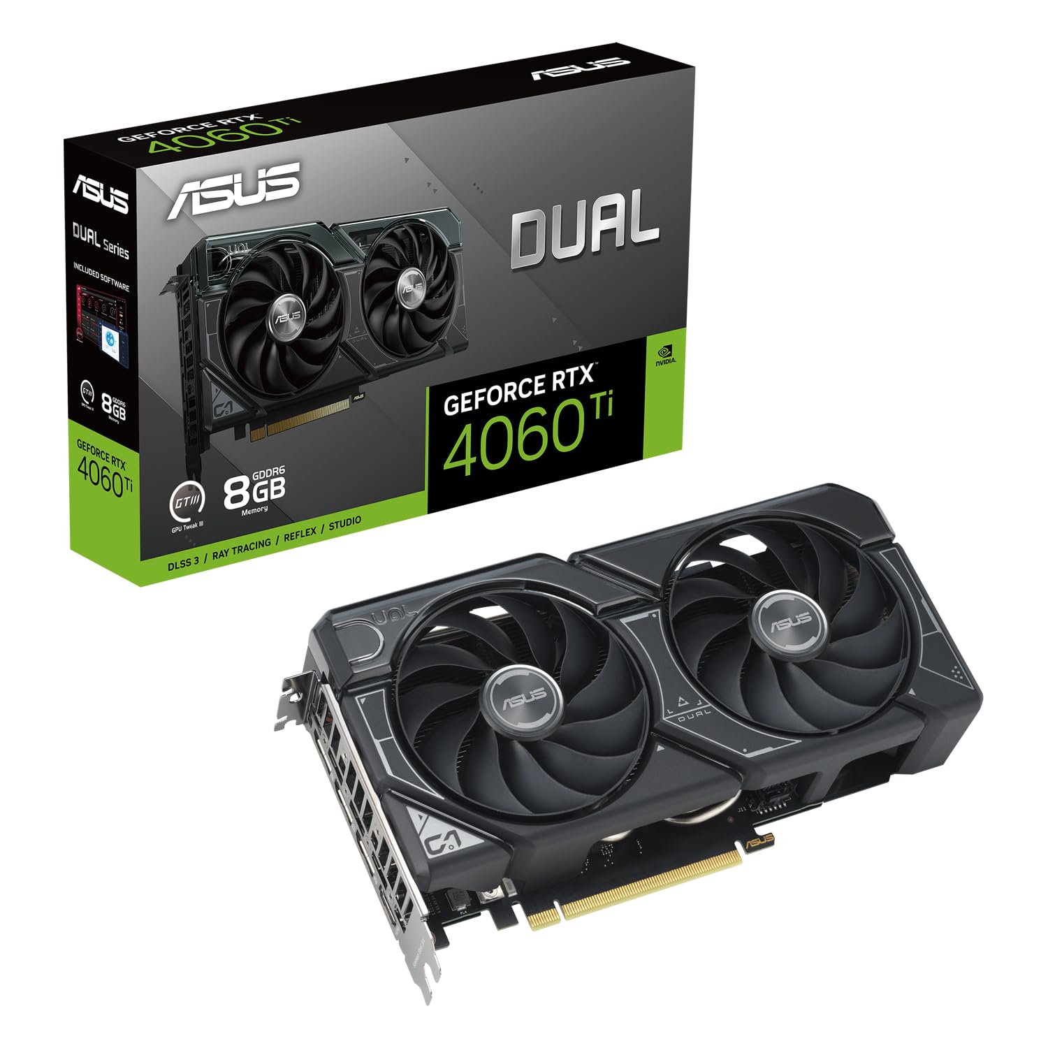 ASUS Dual GeForce RTX 4060 Ti OC Edition 8GB GDDR6 (PCIe 4.0, 8GB