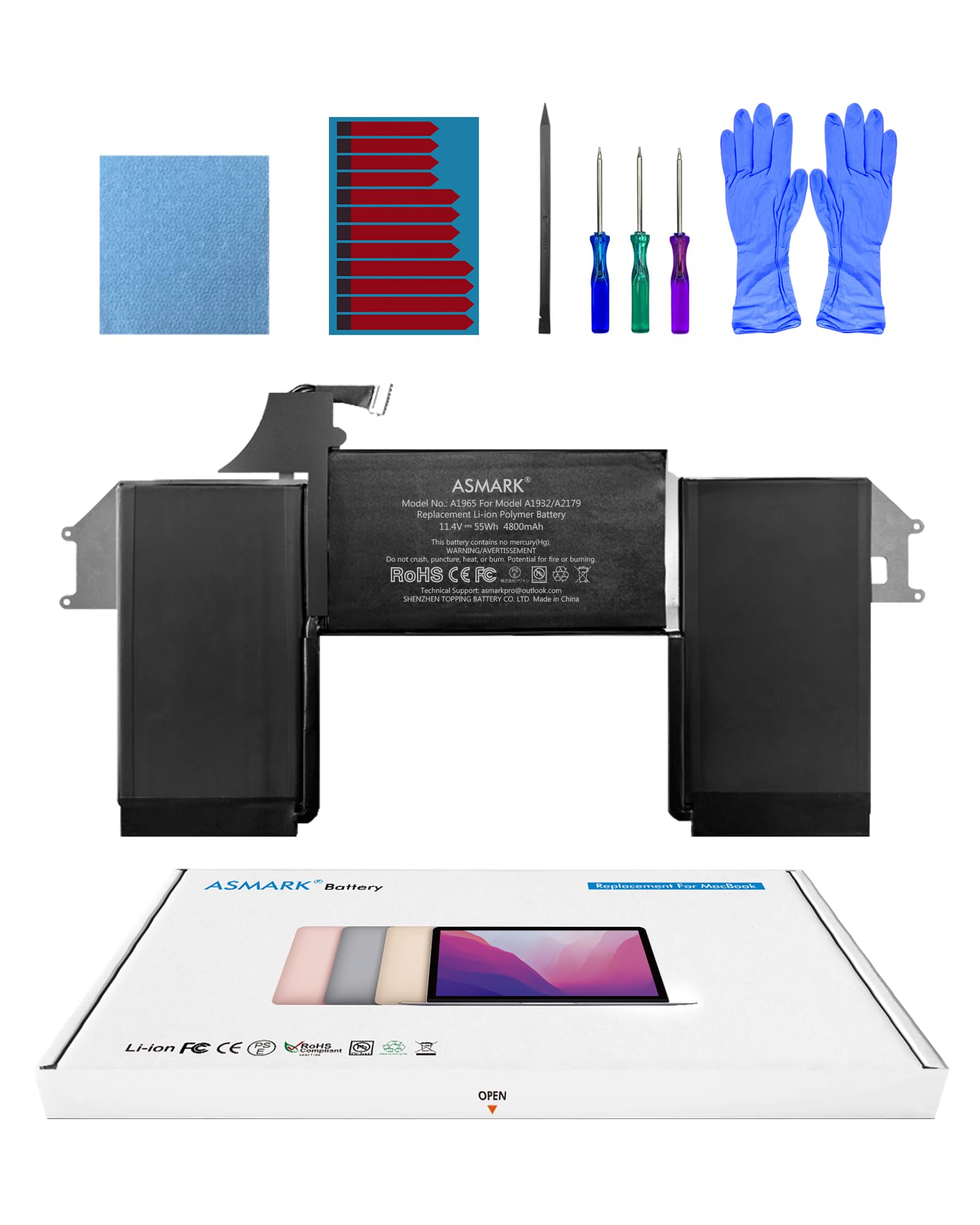 Amazon.com: ASMARK Battery Replacement for MacBook Air A1932(Late