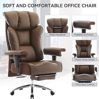 Amazon.com: Efomao Big and Tall Office Chair 400lbs - Heavy Duty
