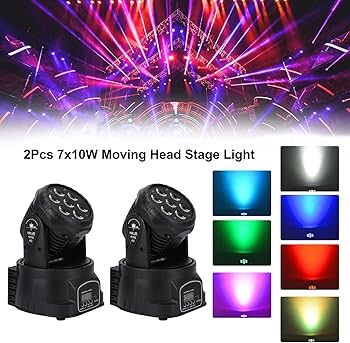 Amazon.co.jp: Frezon 舞台照明 7X10W RGBW LED ムービングライト 9/14