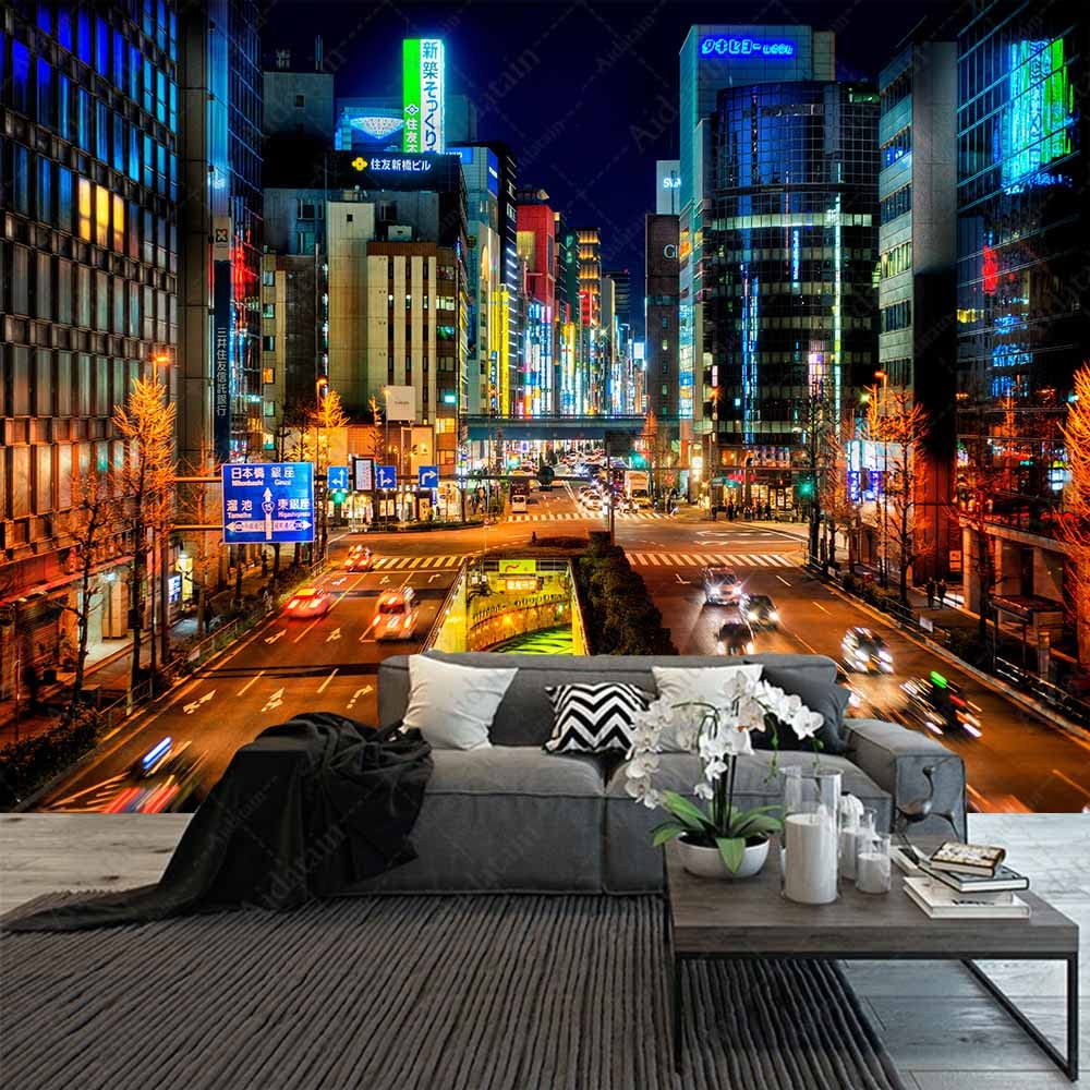Amazon.com: Aidatain Japanese City Wall Tapestry - Tokyo Night