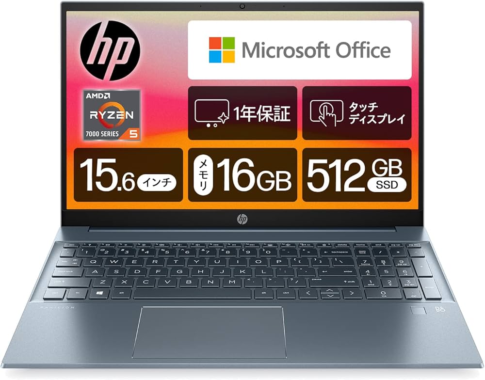 15.6インチ4Kタッチ液晶☆大容量1TBSSD HPハイスペノートパソコン 15.6