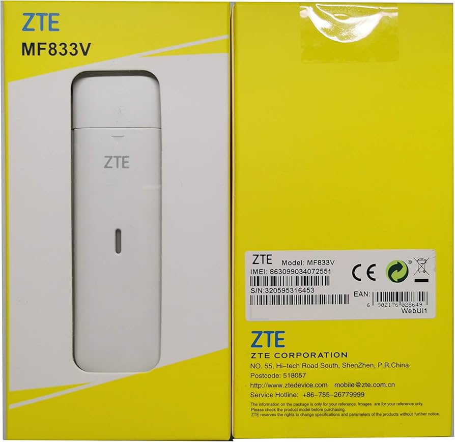 Amazon.com: ZTE MF833V USB Dongle Adapter 150 Mbps Wireless Modem