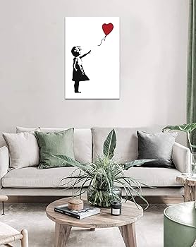 Amazon.co.jp: バンクシー アートパネル 特大 Banksy 風船と少女 絵画