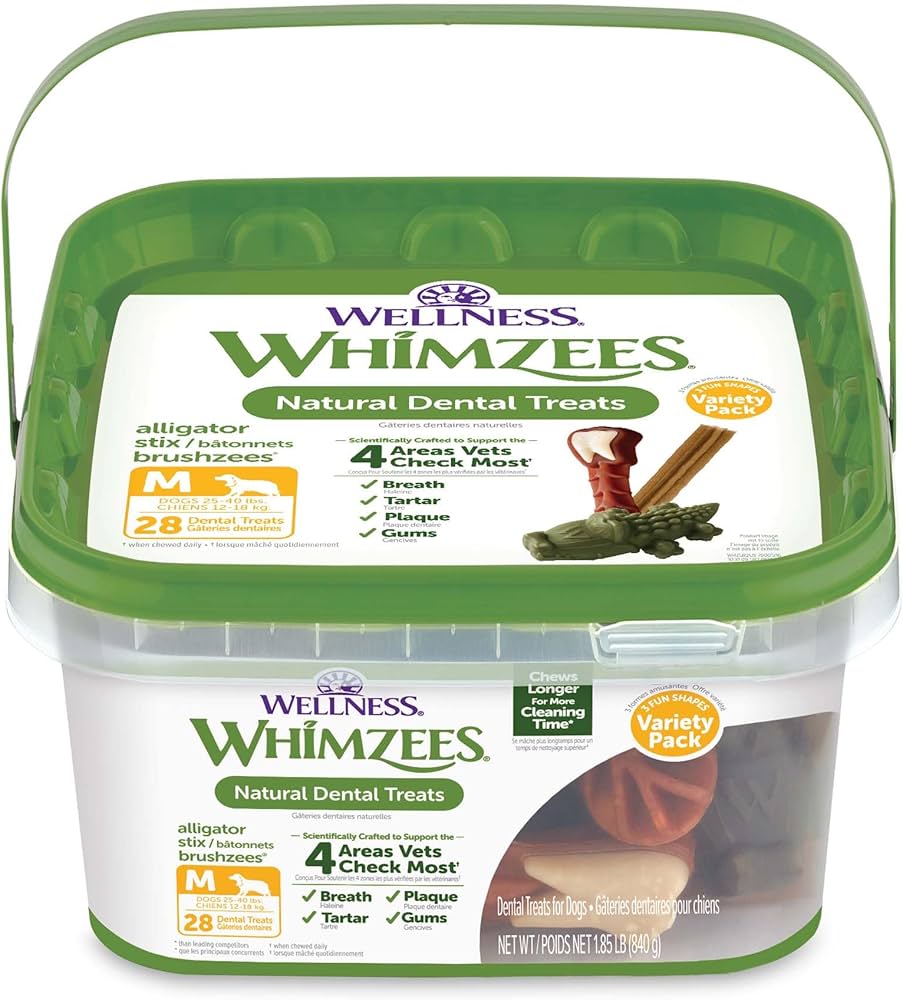 WHIMZEES WHZ582 Natural Grain Free Dental Dog Treats, Variety Pack