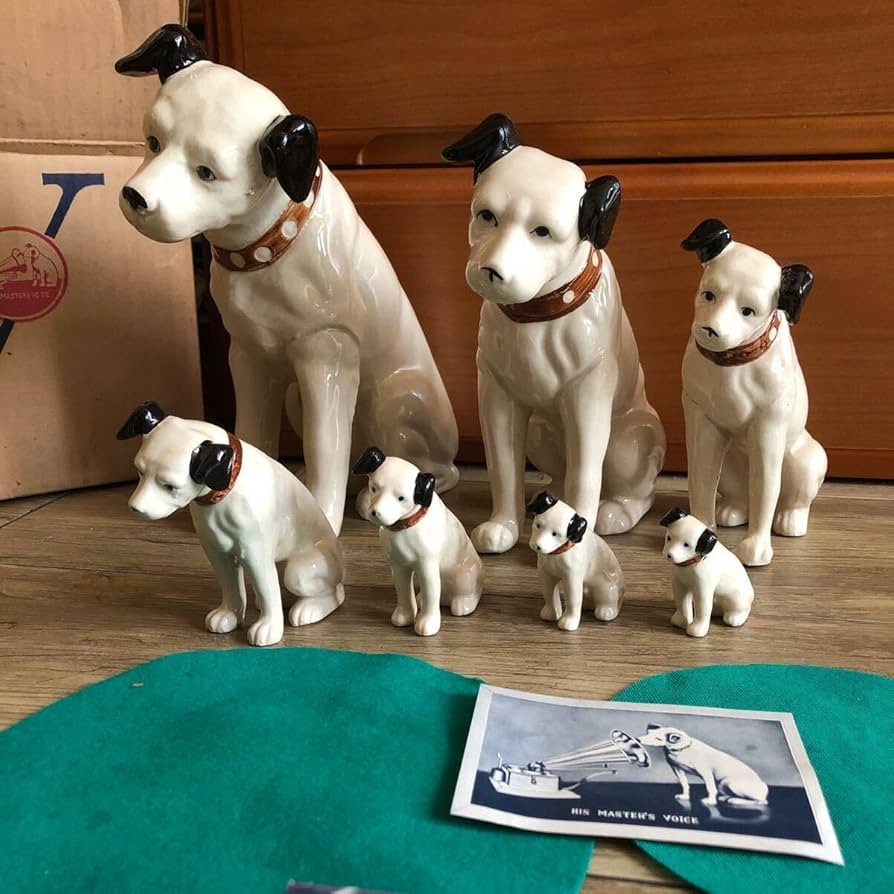 Victor ビクター ニッパー犬 陶器 昭和レトロ Amazon.co.jp: 当時物