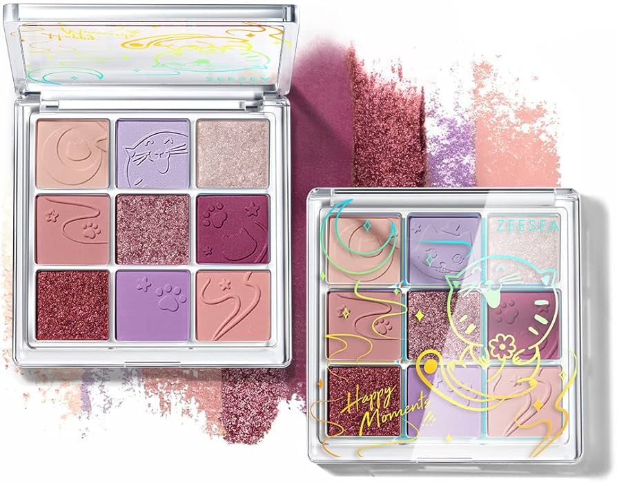 Amazon.co.jp: ZEESEAクォーツ アイシャドウパレット9色アイシャドウ高