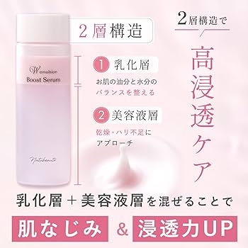 Amazon.co.jp: ナチュボーテ 導入美容液 ブースター 100ml 乳化 2層